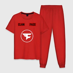 Пижама хлопковая мужская FAZE CLAN, цвет: красный