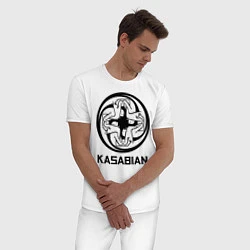 Пижама хлопковая мужская Kasabian: Symbol, цвет: белый — фото 2