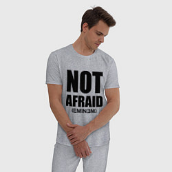 Пижама хлопковая мужская Not Afraid, цвет: меланж — фото 2