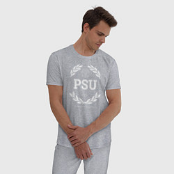 Пижама хлопковая мужская PSU, цвет: меланж — фото 2