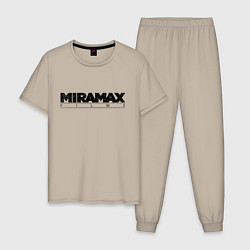 Пижама хлопковая мужская Miramax Film, цвет: миндальный