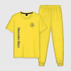 Пижама хлопковая мужская MERCEDES-BENZ, цвет: желтый