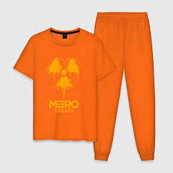 Пижама хлопковая мужская METRO EXODUS цвета оранжевый — фото 1