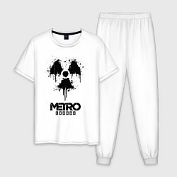 Пижама хлопковая мужская METRO EXODUS, цвет: белый