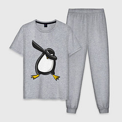 Пижама хлопковая мужская DAB Pinguin, цвет: меланж