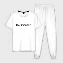 Пижама хлопковая мужская Billie Eilish, цвет: белый