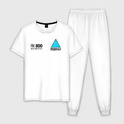 Пижама хлопковая мужская RK800 CONNOR, цвет: белый