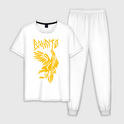 Пижама хлопковая мужская TOP: BANDITO, цвет: белый