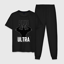 Пижама хлопковая мужская PLUS ULTRA черный, цвет: черный