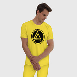 Пижама хлопковая мужская LINKIN PARK, цвет: желтый — фото 2