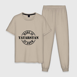 Пижама хлопковая мужская Made in Tatarstan, цвет: миндальный