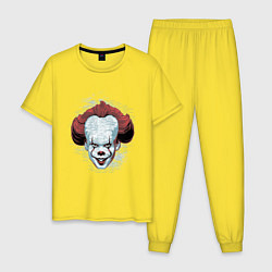 Пижама хлопковая мужская Pennywise, цвет: желтый