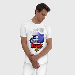 Пижама хлопковая мужская Brawl Stars 8-BIT, цвет: белый — фото 2