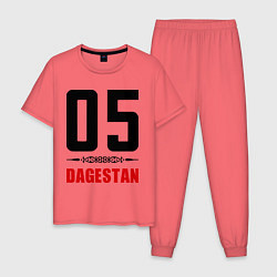 Пижама хлопковая мужская 05 Dagestan, цвет: коралловый