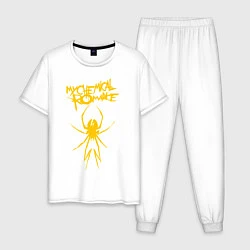 Пижама хлопковая мужская My Chemical Romance spider, цвет: белый