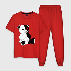 Пижама хлопковая мужская Monokuma, цвет: красный