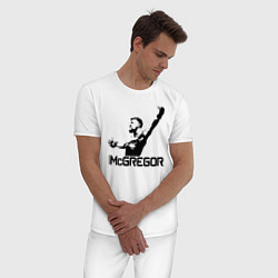 Пижама хлопковая мужская Конор МакГрегор, цвет: белый — фото 2