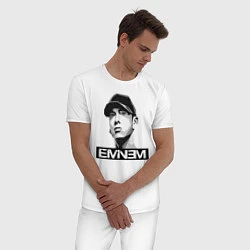 Пижама хлопковая мужская Eminem, цвет: белый — фото 2