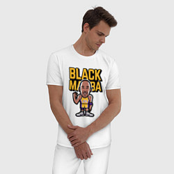 Пижама хлопковая мужская Kobe - Black Mamba, цвет: белый — фото 2