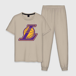 Пижама хлопковая мужская Kobe Bryant, цвет: миндальный