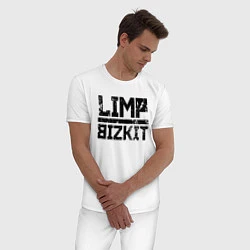 Пижама хлопковая мужская LIMP BIZKIT, цвет: белый — фото 2