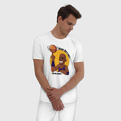 Пижама хлопковая мужская Коби Брайант, цвет: белый — фото 2