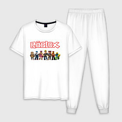 Пижама хлопковая мужская ROBLOX, цвет: белый