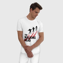 Пижама хлопковая мужская The walking dead, цвет: белый — фото 2