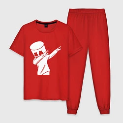 Пижама хлопковая мужская MARSHMELLO DAB, цвет: красный
