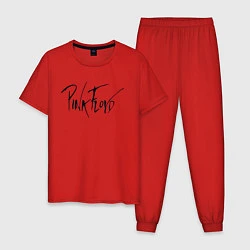 Пижама хлопковая мужская Pink Floyd, цвет: красный