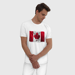 Пижама хлопковая мужская Канада, цвет: белый — фото 2