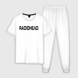 Пижама хлопковая мужская Radiohead, цвет: белый