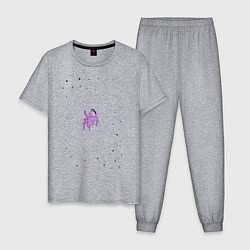 Пижама хлопковая мужская BoJack Horseman, цвет: меланж