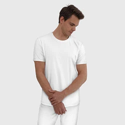 Пижама хлопковая мужская Blink 182, цвет: белый — фото 2