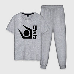 Пижама хлопковая мужская Half life combine logo, цвет: меланж