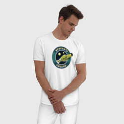 Пижама хлопковая мужская Spacer's Choice, цвет: белый — фото 2