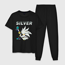 Пижама хлопковая мужская SONIC Silver, цвет: черный