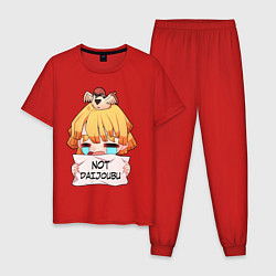 Пижама хлопковая мужская Зеницу Агацума, цвет: красный