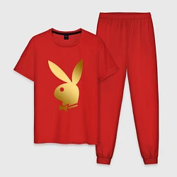 Пижама хлопковая мужская PLAYBOY GOLD, цвет: красный