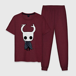 Пижама хлопковая мужская Рыцарь Hollow Knight, цвет: меланж-бордовый
