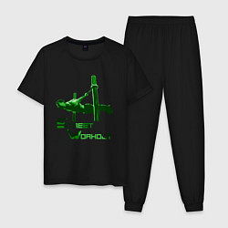 Пижама хлопковая мужская Street Workout Ласточка, цвет: черный