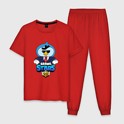 Пижама хлопковая мужская BRAWL STARS MRP, цвет: красный