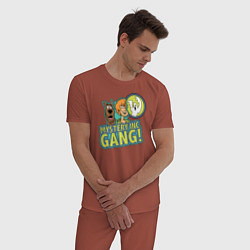 Пижама хлопковая мужская Mystery Inc Gang !, цвет: кирпичный — фото 2