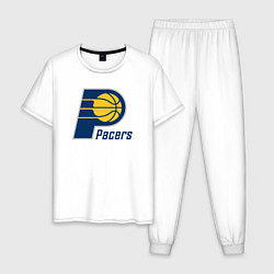 Пижама хлопковая мужская Indiana Pacers 2, цвет: белый