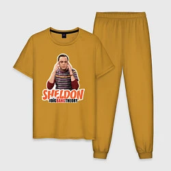 Пижама хлопковая мужская Sheldon, цвет: горчичный