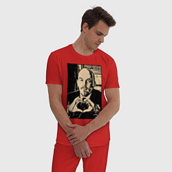 Пижама хлопковая мужская Ленин Oko, цвет: красный — фото 2