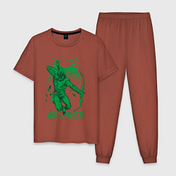 Пижама хлопковая мужская Vigilante, цвет: кирпичный