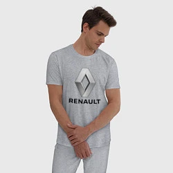 Пижама хлопковая мужская RENAULT, цвет: меланж — фото 2