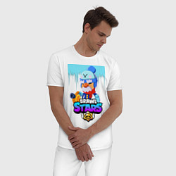 Пижама хлопковая мужская BRAWL STARS GALE, цвет: белый — фото 2