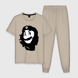 Пижама хлопковая мужская Che Mario, цвет: миндальный
